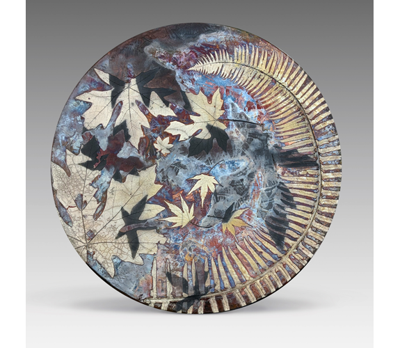 "Fern & Leafprints" Raku Wallplatter - Dave & Boni Deal